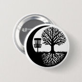 Zwart-Wit Schijf Golf Silhouet Ronde Button 5,7 Cm (Voorkant /achterkant)