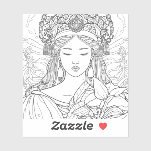 Zwart & Wit Schilderij Omlijning Collectie Sticker (Vel)