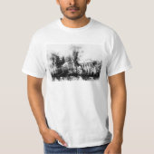 Zwart-wit schilderij van de Notre Dame T-shirt (Voorkant)