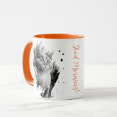 Zwart & Wit Schilderkat Mok aanpasbaar (Voorkant links)