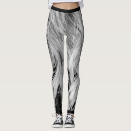 Zwart + Wit Schilderontwerp op Cute Strakke Broek Leggings