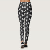 zwart-wit schildpadpatroon leggings (Achterkant)