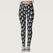 zwart-wit schildpadpatroon leggings (Voorkant)