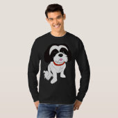 Zwart-wit schip Tzu T-shirt (Voorkant volledig)
