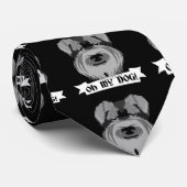 Zwart-wit Schnauzer Oh My Dog Stropdas (Opgerold)