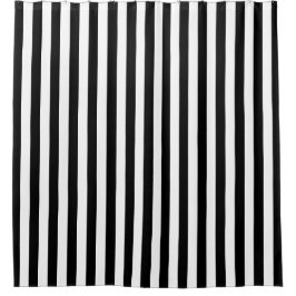 Zwart-wit schoeisel met strips douchegordijn