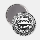 Zwart / Wit Schoon / Vuil Vaatwasser Magneet (Voorkant / Achterkant)