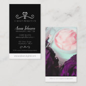 Zwart-wit schoonheid bedrijfsfoto op maat visitekaartje (Voorkant / Achterkant)