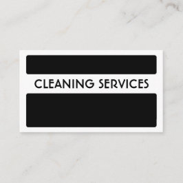Zwart wit schoonmaakdiensten visitekaartjes