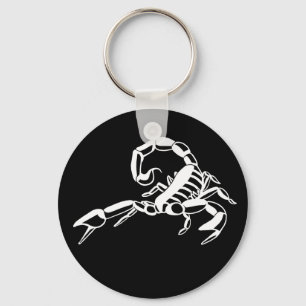 Zwart-wit Schorpioen Sleutelhanger