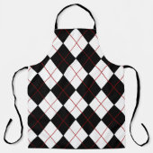 Zwart-wit Schort van Argyle Allover (Voorkant)