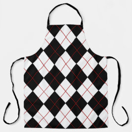 Zwart-wit Schort van Argyle Allover