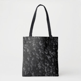 Zwart-wit schot van dik visblad plant tote bag