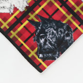 Zwart Wit Schots Terrier Scottie Hondendeken Fleece Deken (Hoek)