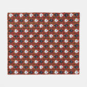 Zwart-wit Schotse Terrier plaid deken (Voorkant (Horizontaal))