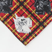 Zwart-wit Schotse Terrier plaid deken (Hoek)