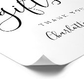 Zwart-Wit Schrift Kaarten En Cadeaus Bord Poster (Hoek)