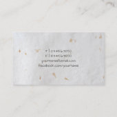 Zwart wit schrijvers Dip Pen handgemaakt papier Visitekaartje (Achterkant)