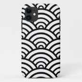 Zwart-wit schuifpatroon Case-Mate iPhone case (Achterkant)
