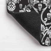 Zwart-wit schuim van de schedel. muismat (Hoek)