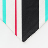 Zwart-wit schuine Regimental Stripe Lines Fleece Deken (Hoek)