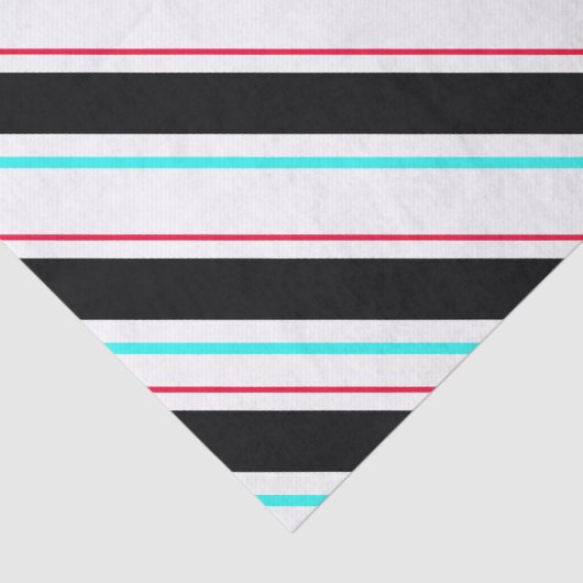 Zwart-wit schuine Regimental Stripe Lines Tissuepapier (Detail)