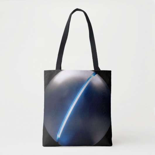 Zwart-wit sciencefiction tote bag (Voorkant)