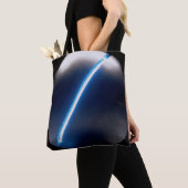 Zwart-wit sciencefiction tote bag (Dichtbij)