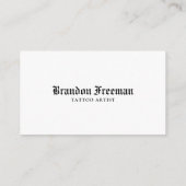 Zwart-wit Scorpion Tattoo Artiest Visitekaartje (Achterkant)