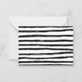 Zwart-wit Scribble Bow Couple Stationery Notitiekaartje (Achterkant)