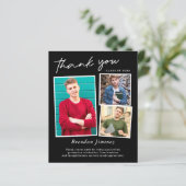 Zwart wit script 3 Foto Afstuderen Hartelijk dank (Staand voorkant)