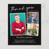 Zwart wit script 3 Foto Afstuderen Hartelijk dank (Voorkant)