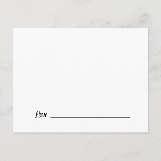 Zwart Wit Script Afstuderen advies en wensen Informatiekaartje (Achterkant)