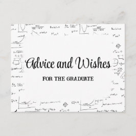 Zwart Wit Script Afstuderen advies en wensen Informatiekaartje