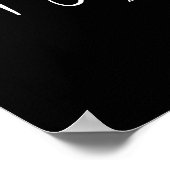 Zwart-wit script Bruids brunch welkomstbord Poster (Hoek)