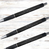 Zwart wit script bruiloft dank u pen