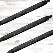 Zwart wit script bruiloft dank u zwarte inkt pen