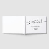 Zwart-wit script bruiloft gastenboek (Volledig)