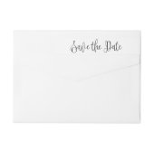 Zwart-wit script bruiloft opslaan van de datum (Achterkant)