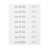 Zwart-wit script bruiloft opslaan van de datum (Vel)