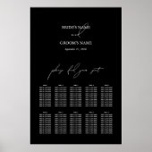Zwart wit Script bruiloft zitgrafiek Poster (Voorkant)
