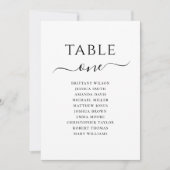 Zwart-wit script bruiloft zitgrafiek uitnodigen kaart (Voorkant)