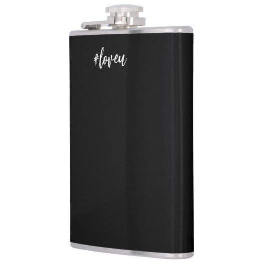 Zwart-wit script chic heupfles (Links)