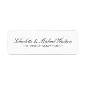 Zwart wit script Creative Trendy Elegant Family Etiket (Voorkant)