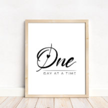 Zwart-wit script één dag voor één soberheid