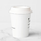 Zwart-wit Script Elegant Afstuderen Afstuderen Papieren Bekers (Rechts)