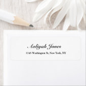 Zwart & Wit Script Elegant Professioneel Creatief Etiket (Insitu)
