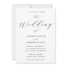 Zwart-wit Script Elegante moderne bruiloft