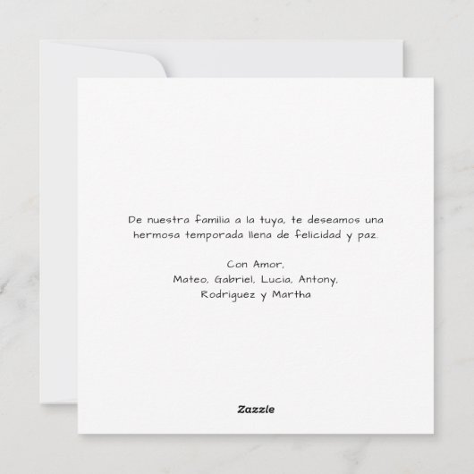 Zwart Wit Script Feliz Navidad Kerstfoto Feestdagenkaart (Achterkant)