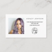 Zwart wit script foto logo orde dank u visitekaartje (Achterkant)